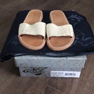 Freebird by Steven Golden White Snake sandal